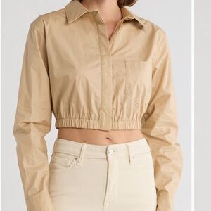 Good American Tan Crop Top